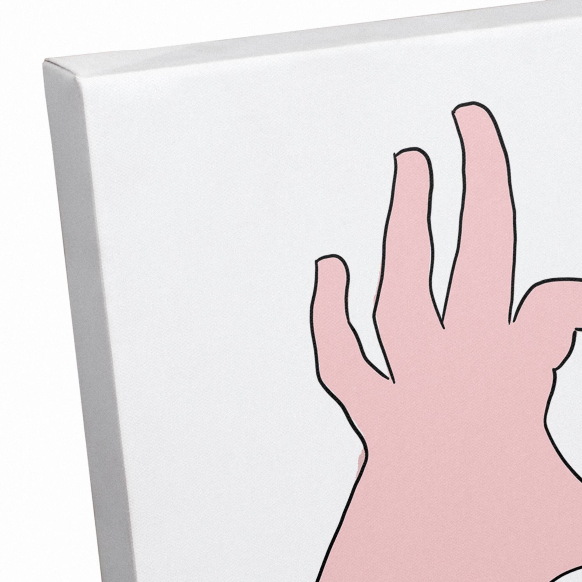 Love Heart Hands Canvas Wall Art